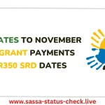 Key Updates to November SASSA Grant Payments and R350 SRD Dates